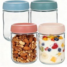 Set Da 4 Barattoli Vetro Con