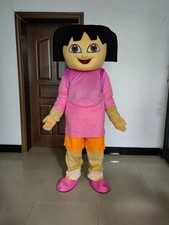 Costume mascotte bambina rosa cosplay festa vestito abbigliamento halloween adulto