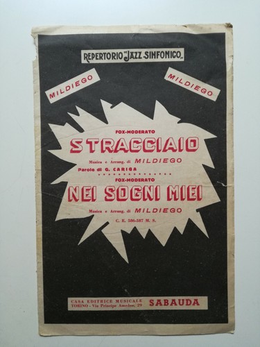 Spartito musicale anni da - spartito, '50