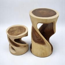 Tavolino legno Suar colonna