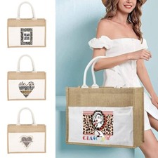 UK Printed Burlap Tote Bags