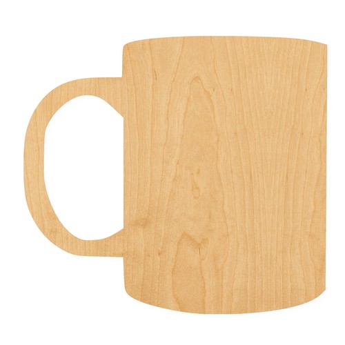 Tazza caffè ritaglio legno - tazza,