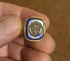 Anello uomo vintage colore blu