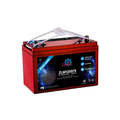 Batteria nautica triplo uso - batteria,