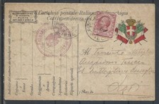 1917 10C COS ISOLATO SU FRANCHIGIA MILITARE  DA COS EGEO