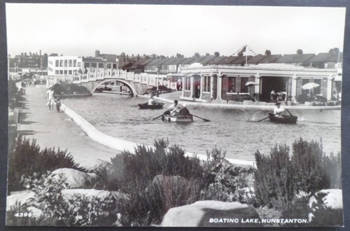 Vintage rppc postcard boating - vintage,