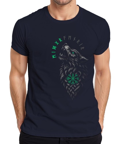 Shirt uomo lupo vichingo - t-shirt,