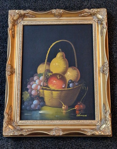Quadro olio cesto frutta