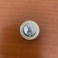 MONETA 1 EURO CON ERRORE ;GERMANIA 2002 ( L’Aquila È Spostata Verso Il Basso)