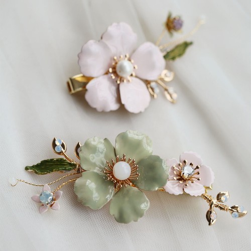 Fermaglio capelli foglia fiore