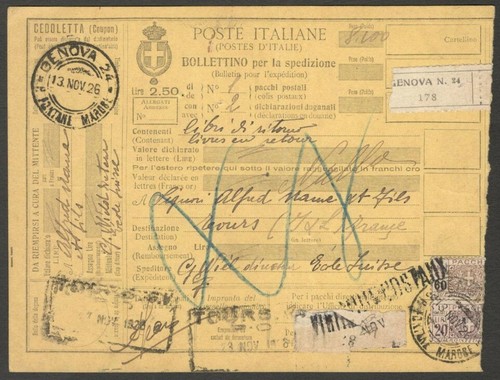 Carta pacchi italia lire - pacchi,