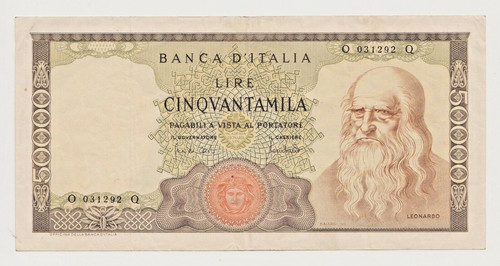50000 lire leonardo - 50000,