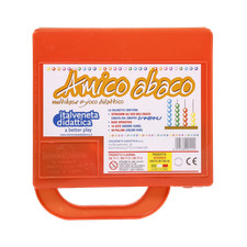 Italveneta Didattica Abaco multibase con valigetta 40 palline, 4 fori e 16 aste