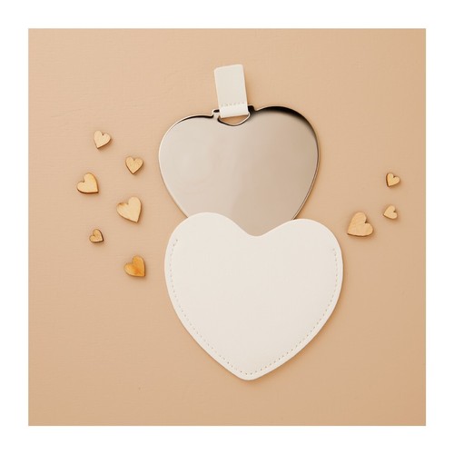 Specchietto cuore bianco