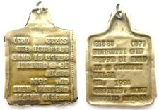 Piastrina militare Italiana di riconoscimento Castelnuovo Monti - Reggio Emilia