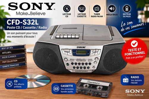 Sony cfd s32l boombox radio - radio, cd