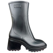Stivali da pioggia Chloe donna Betty neri in gomma grossi taglia 38 US 7