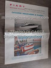 Brochure Depliant - Catalogo Imbarcazioni in plastica FIART Settore Nautico 1960