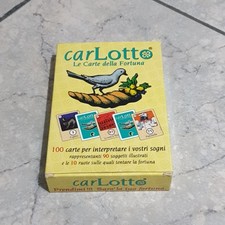 CARTE DA GIOCO DELLA FORTUNA CARLOTTO LOTTO VINTAGE ORIGINAL PLAYING CARDS Rare