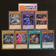 LOTTO 7 CARTE DRAGO A CINQUE TESTE italiano YUGIOH rarità MISTE yu-gi-oh