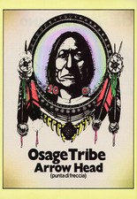POSTER OSAGE TRIBE ARROW HEAD 33X48 REALIZZAZIONE DA IMMAGINE ANNI '70 PROG ITA