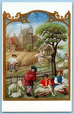 Cartolina d'arte ~ Breviario Grimani ~ Raccolta e trasparenza