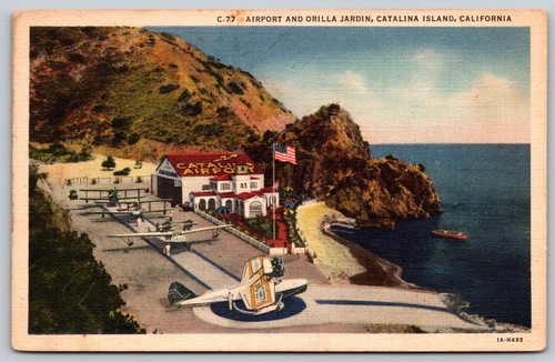 Cartolina catalina aeroporto - cartolina,