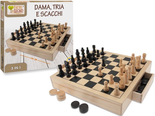 Fatto legno dama tria e - tria,