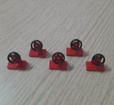 LEGO 3829c01 x5 red / rosso Steering Stand 1 x 2 with Steering Wheel