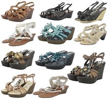 SANDALI zeppa infradito donna