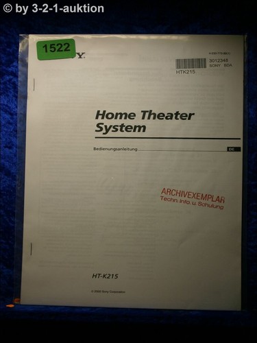 Sony manuale istruzioni ht - manuale,