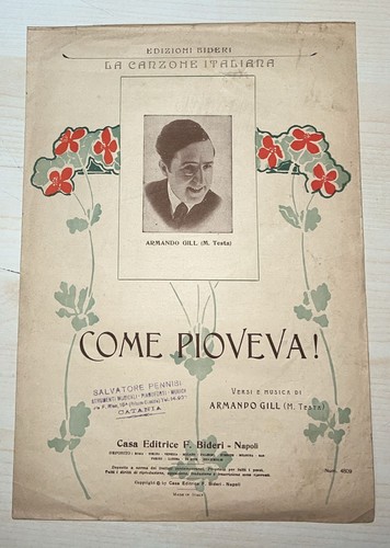 Spartito musicale come pioveva - spartito,