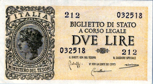 Italy lire 1944 - italy, 2