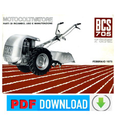 BCS 705 2a serie Manuale uso