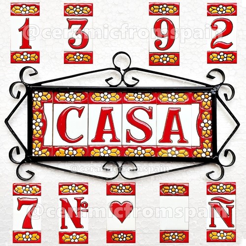 Letras números azulejo - y,