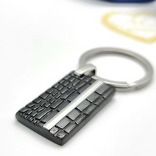 Portachiavi uomo acciaio nero elegante