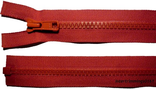 Ykk zip rosso grosso plastica - ykk,