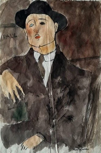 Modigliani 00225 drawing - modigliani, on
