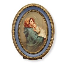 Cornice ovale foglia oro