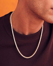 Collana Tennis Pl. Oro Uomo