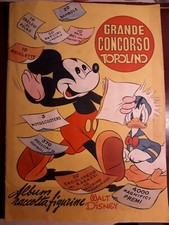 Album Grande Concorso Topolino 1951 completo al 55% presenti 165 figurine su 300