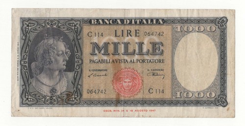1000 lire italia ornata - lire,