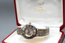 [NUOVO Batt/Scatola] Orologio Donna Cartier Must de Cartier 21 1340 Quarzo 28mm GIAPPONE