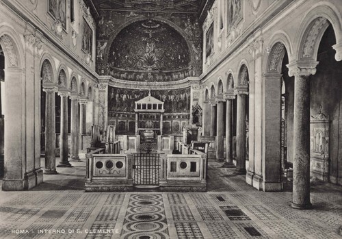 Cartolina epoca roma - d'epoca, interno