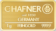 Lingot C Hafner 1 gramme or