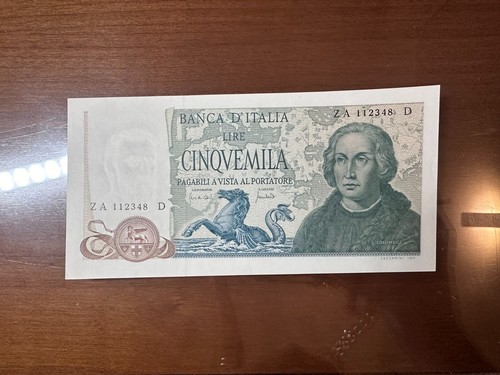 Banconota lire 5000 colombo - lire,