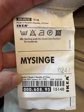 Originale Ikea MYSINGE One Cover SOLO Beige 000.608.95 Nuovo - senza etichetta/scatola