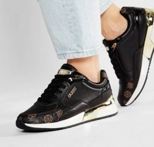 Scarpe donna sneaker Guess Moxea active lady black/ brown multilogo DS25GU23 FL