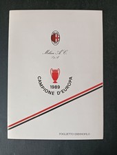 MILAN A.C S.p.a CAMPIONE D'EUROPA 1989 FOGLIETTO ERINNOFILO