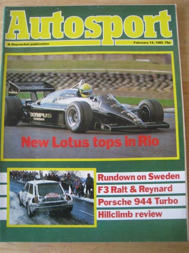 Autosport magazine feb 1985 - autosport,